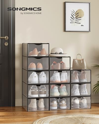 SONGMICS Shoe Boxes, Stackable Sneaker Containers - Image 4