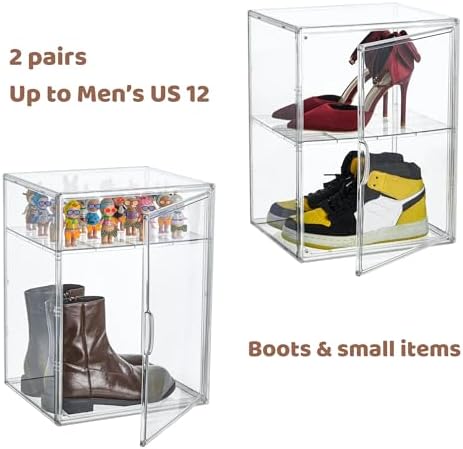 Attelite XXX-Large Acrylic Display Case Boot Shoe Storage Boxes 2 Pack - Image 3