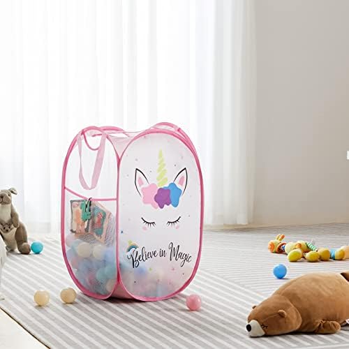 TECHMILLY Collapsible Mesh Pop Up Laundry Hamper - Image 6