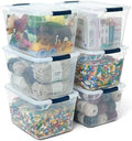 Rubbermaid Cleverstore Clear 32 Qt, 6 Pack Stackable Plastic Storage Bins by Unknown