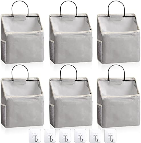 Chumia 6 Pack Wall Hanging Storage Basket Bathroom Closet Hanging Storage Bag by Chumia