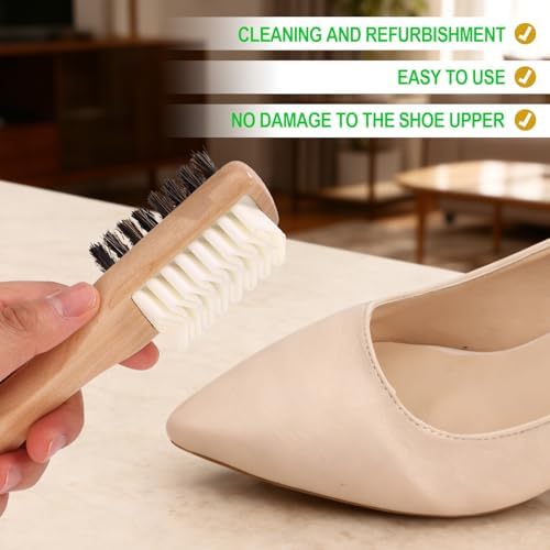 2-in-1 Suede Shoe Cleaner with Eraser, Wooden Handle Suede & Nubuck Cleaning - Image 7