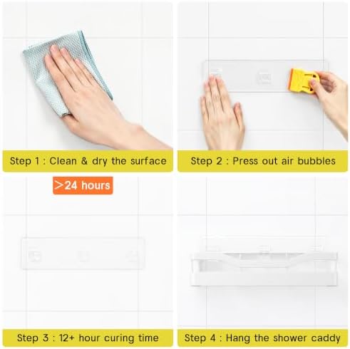 Heavy-Duty Adhesive Shower Shelves - Image 7