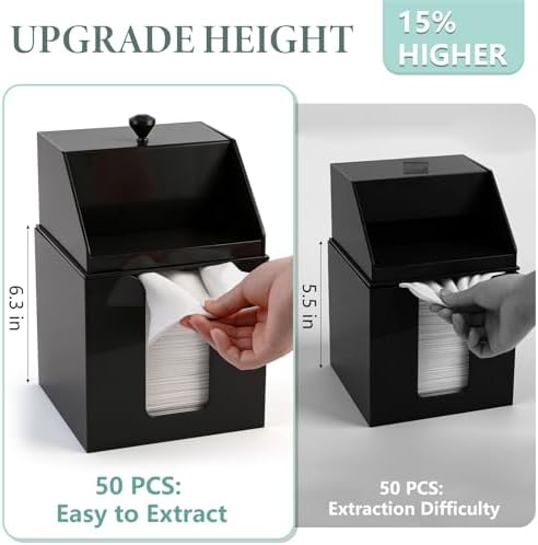 Anyoifax Disposable Facial Towels Storage Double Layer Acrylic Box - Image 3
