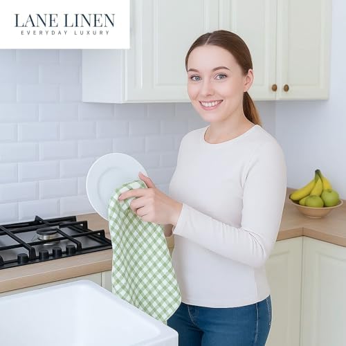 LANE LINEN Cotton Kitchen Towels Set, Quick-Drying Dish Towels - Image 4