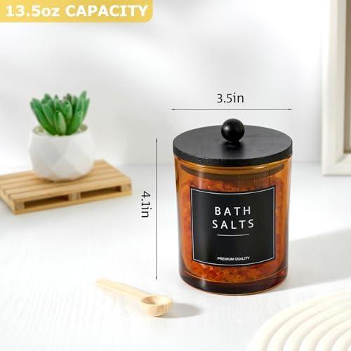 Glass Qtip Holder for Bathroom, Floss Pick Holder - Image 2