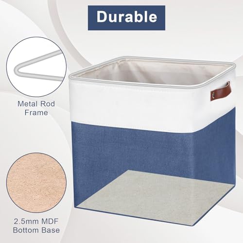Bagnizer 13x13 Cube Storage Bins, Collapsible Fabric Storage Box, 4 Pack Closet - Image 4
