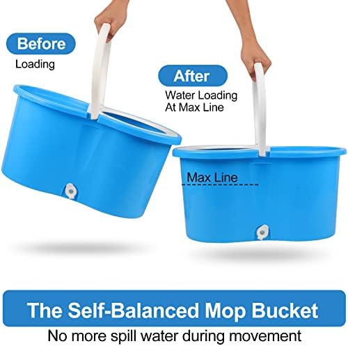 Mop and Bucket with Wringer Set, Separate Dirty Water with 3 Microfiber - Image 5