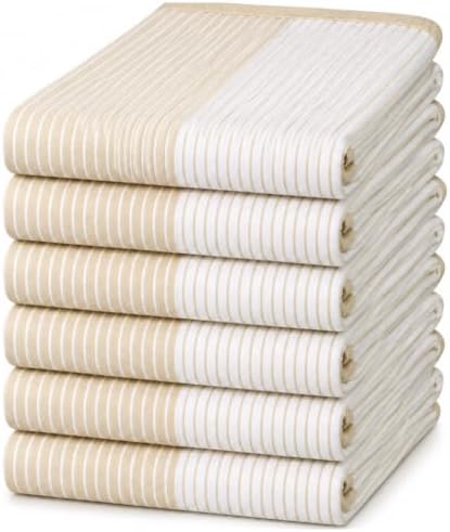 Premium Kitchen Towels 6 Pack 100% Cotton by BumbleTowels
