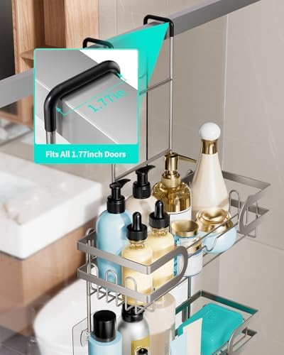 HapiRm Shower Caddy over Door- Hanging Shower Organizer - Image 3