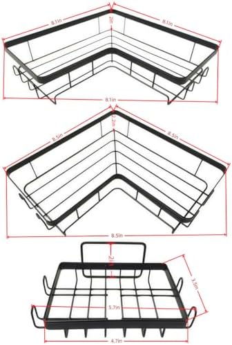 Shower Caddy 3 Pack, No Drilling Adhesive Bathroom Organizer Shelf Rack - Image 4
