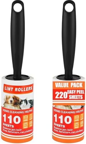 Lint Roller 220 Sheets with 2 Handle, Lint Rollers by Unknown