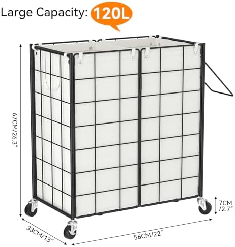 WOWLIVE Double Laundry Hamper - Image 4