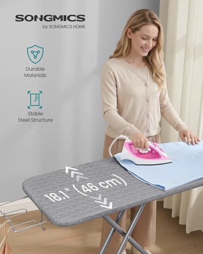 SONGMICS Ironing Board, with Iron Rest, 49 x 18 Inches - Image 2