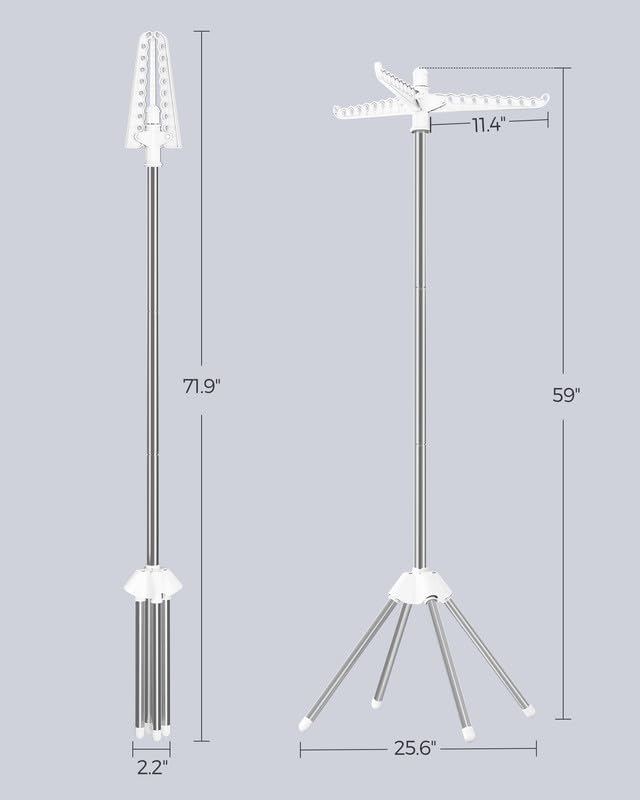 SONGMICS Clothes Drying Rack, 61.6-Inch Drying Rack, 3 Rotatable Arms | - Image 6