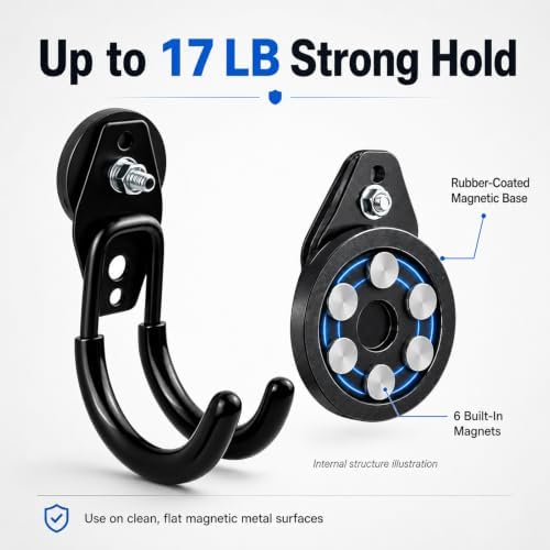 4 Pack Magnetic Hooks, Strong Magnetic Hooks Heavy Duty - Image 3
