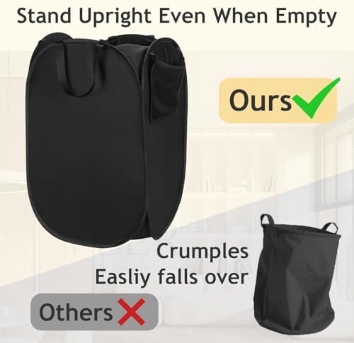Upgraded Pop-up Laundry Hamper 2 Pack, 70L Laundry Basket - Image 5