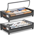 Yecaye Under Bed Storage with Wheels, Underbed Shoe Storage Organizer, Rolling by Yecaye