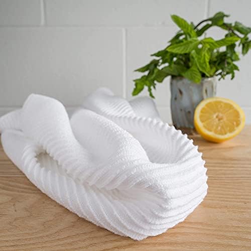 Now Designs Ripple Cotton Dish Towels White 18 x 28in - Image 3