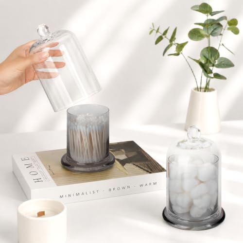 rejomiik Qtip Holder Glass Apothecary Jars - Image 5