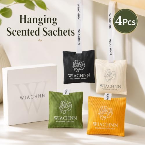 4-Packs Hanging Scented Sachets | Long-Lasting Closet Deodorizer Air Freshener - Image 2