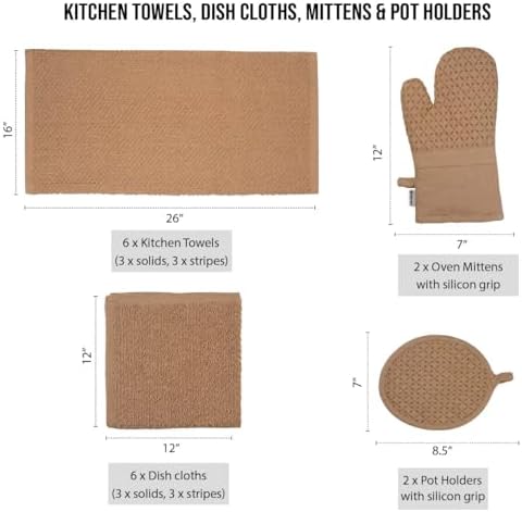 LANE LINEN 16 Piece Kitchen Dish Cloths Set - Image 2