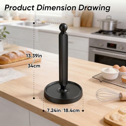theaoo Paper Towel Holder Countertop, One-Handed Tear - Image 7