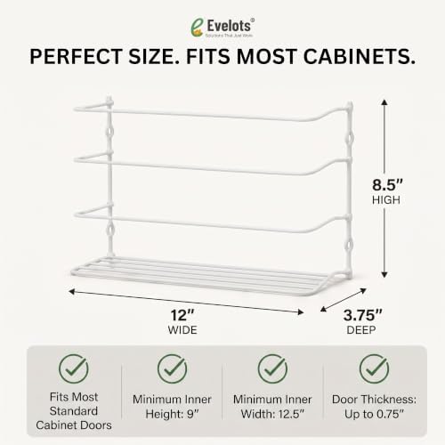 Evelots Kitchen Wrap & Food Bag Organizer Wall/Cabinet Mount - Image 2