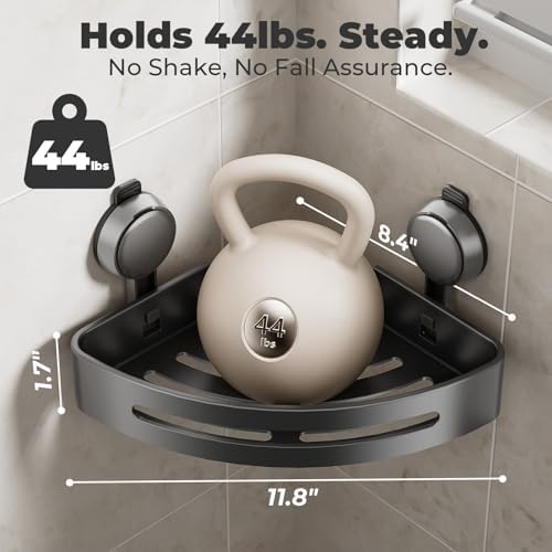 Corner Shower Caddy Suction Cup, Shower Shelves - Image 2