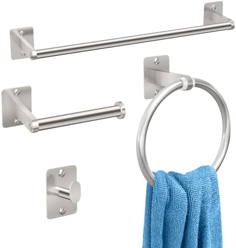 KLJKPA Brushed Nickel Bathroom Accessories Set by KLJKPA
