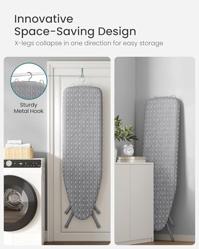 SONGMICS Ironing Board, with Iron Rest, 54 x 14 Inches - Image 3