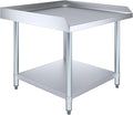Stainless Steel Equipment Stand with Undershelf + Casters, Heavy Duty, Commercial Grade, NSF Certified (30" Width x 30" Length)