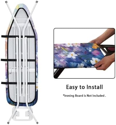 Daisy Print Ironing Board Pad, Extra Thick Heavy Duty Pad Covers - Image 5