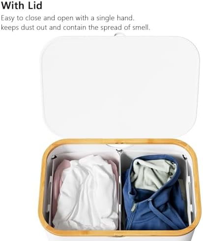 SpaceAid Double Laundry Hamper 2 Section - Image 3