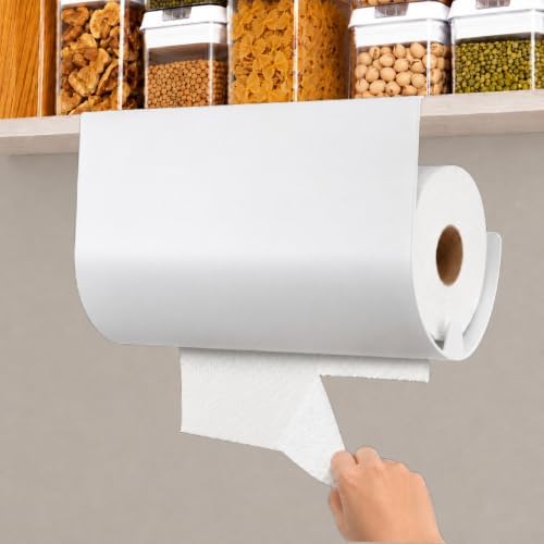 Aureo Paper Towel Holder Under Cabinet, No Drill, Hooks Over Shelf by Unknown