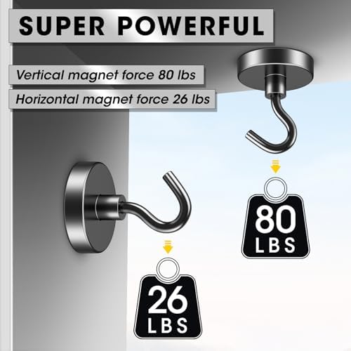 VNDUEEY Cruise Must Haves, 80 Lbs Strong Magnetic Hooks, Heavy Duty Earth - Image 2