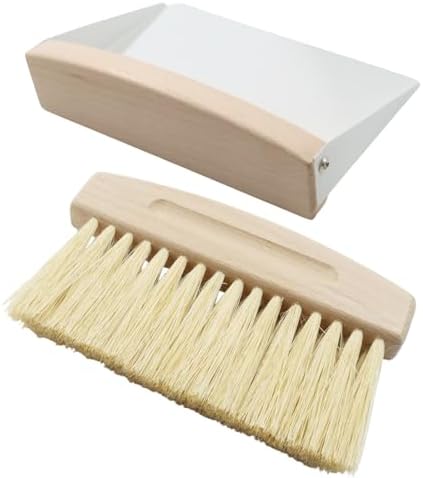 Hordion Small Dust Pan and Brush Set, Mini Hand Whisk Broom & Dustpan White - Image 4