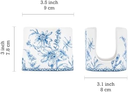 Bico Blue Garden Toile De Jouy Ceramic Kitchen Sponge Holder - Image 2