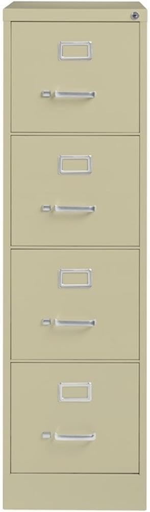 Scranton & Co 26.5" D Metal 4-Drawer Letter Width Vertical Filing Cabinet - Beige