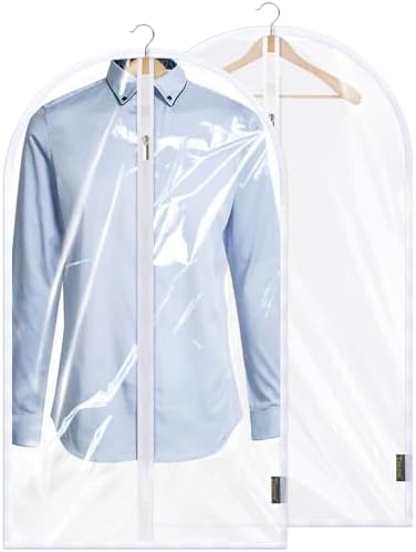 BALEINE 2PK Clear Garment Bags for Hanging Clothes by BALEINE