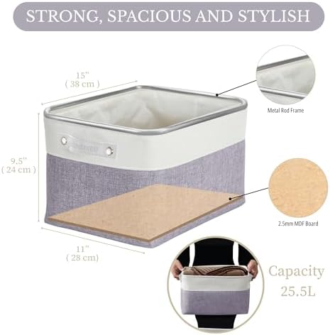 DECOMOMO Storage Bins, Large Fabric Storage Baskets - Image 3
