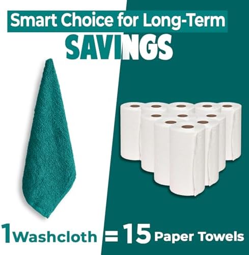 DAN RIVER 24 Pack Cotton Wash Cloths Set - Image 6