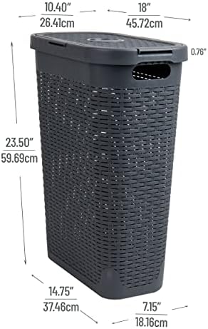 Mind Reader Slim Laundry Hamper - Image 3
