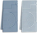Abstract Boho Blue Kitchen Towels, Minimalist Contemporary Dish Tea Towels by Unknown