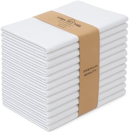 Urban Villa Flour Sack Kitchen Towels Extra Large Premium White DishTowels 100% by CottonTrends