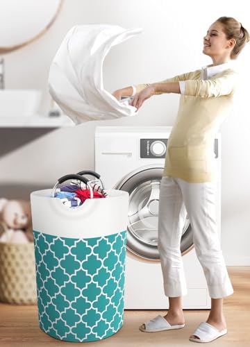Large Laundry Basket, 75L Tall Collapsible Hamper - Image 6