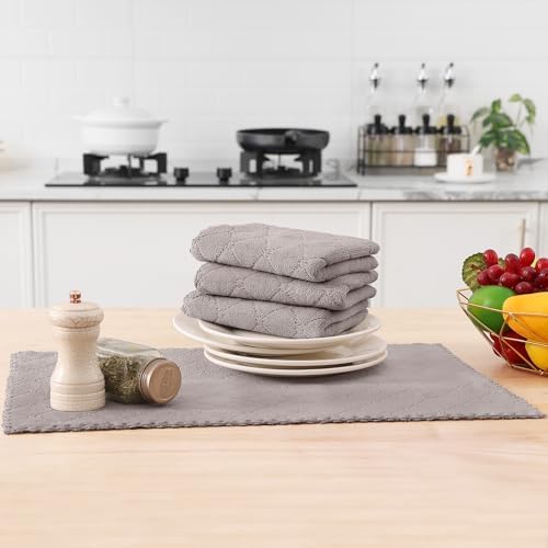 Homaxy 12 Pack Super Soft Absorbent Dish Towels - Image 3