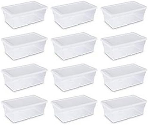 STERILITE Storage Box 13.5" X 8.3" X 4.8", 6 Qt. Clear by Sterilite