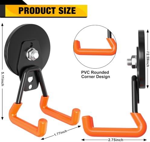 Heavy Duty Magnetic Hooks, Strong Large Magnet Hooks - Image 6