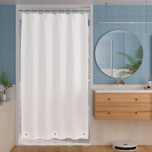 Titanker White Shower Curtain Liner, 60 x 72 PEVA Shower Liner Inside Shower by Titanker